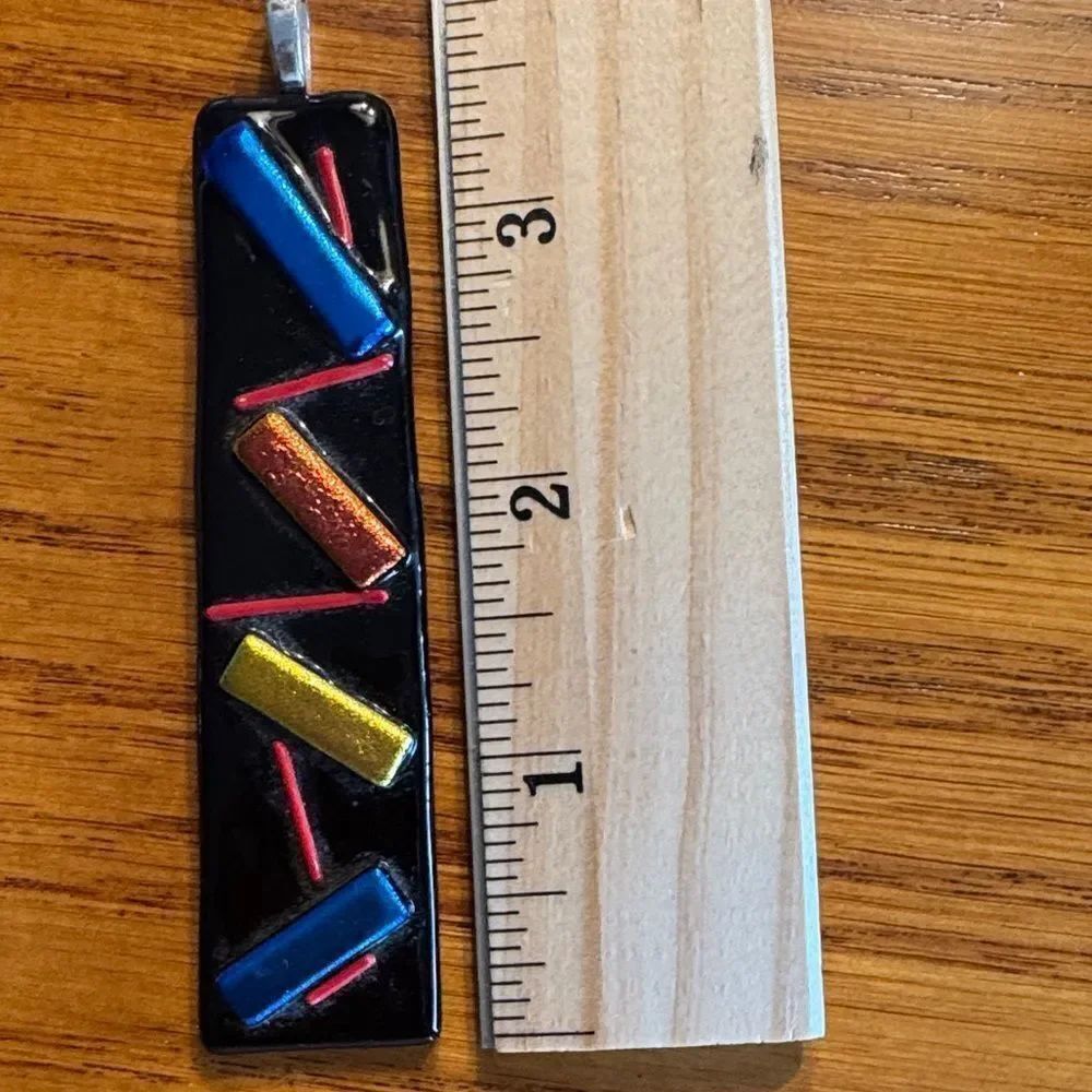 Glass pendant - Colorful Geometric Pendant